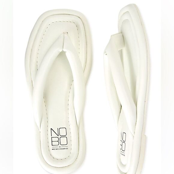 White Puffy Sandals   - Picture 3 of 3